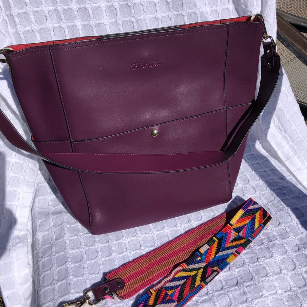 Bostanten Purple Leather handbag